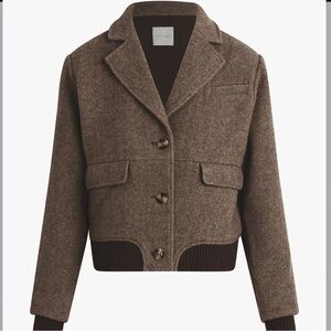 Favorite Daughter The City Bomber Herringbone Jacket